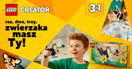 Raz, dwa, trzy! Tak się bawimy z LEGO Creator 3w1