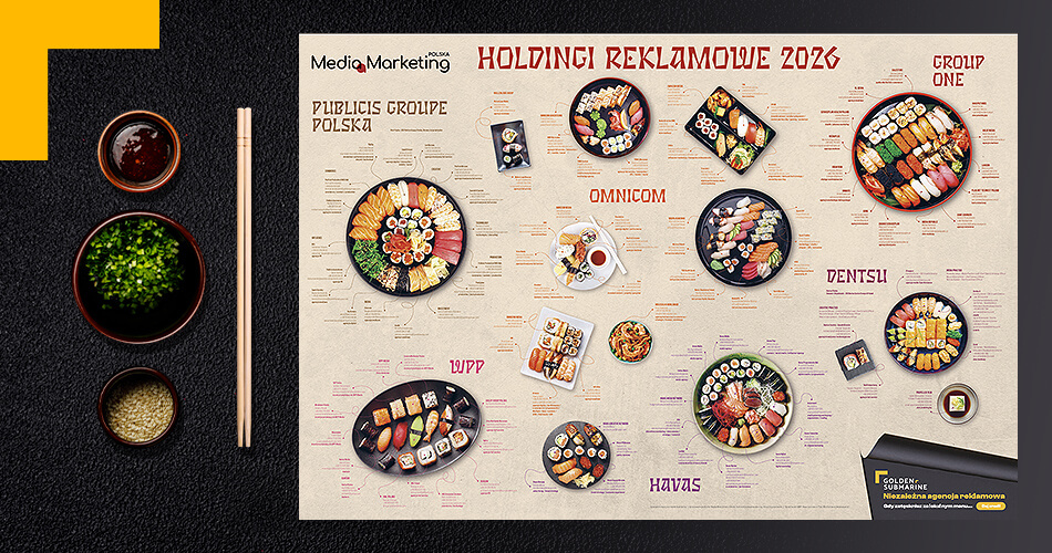 W czasie sushi GoldenSubmarine sponsoruje Mapę Holdingów Reklamowych MMP 2026