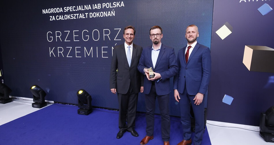 Grzegorz Krzemień z nagrodą IAB za całokształt dokonań