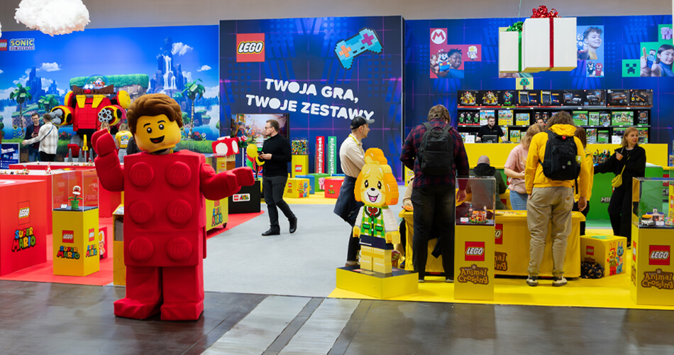 Niezapomniane stoisko marki LEGO na Poznań Game Arena 2024