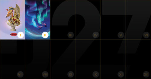 ZłotyKalendarz 2027: luty polarną zorzą malowany